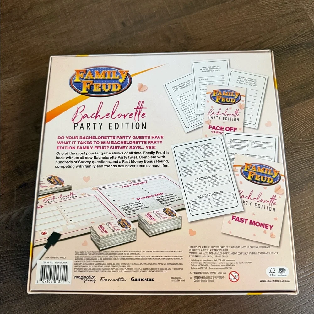 Family Feud Bachelorette Party Edition Game - Pink